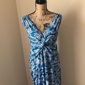 Blue and White Maxi